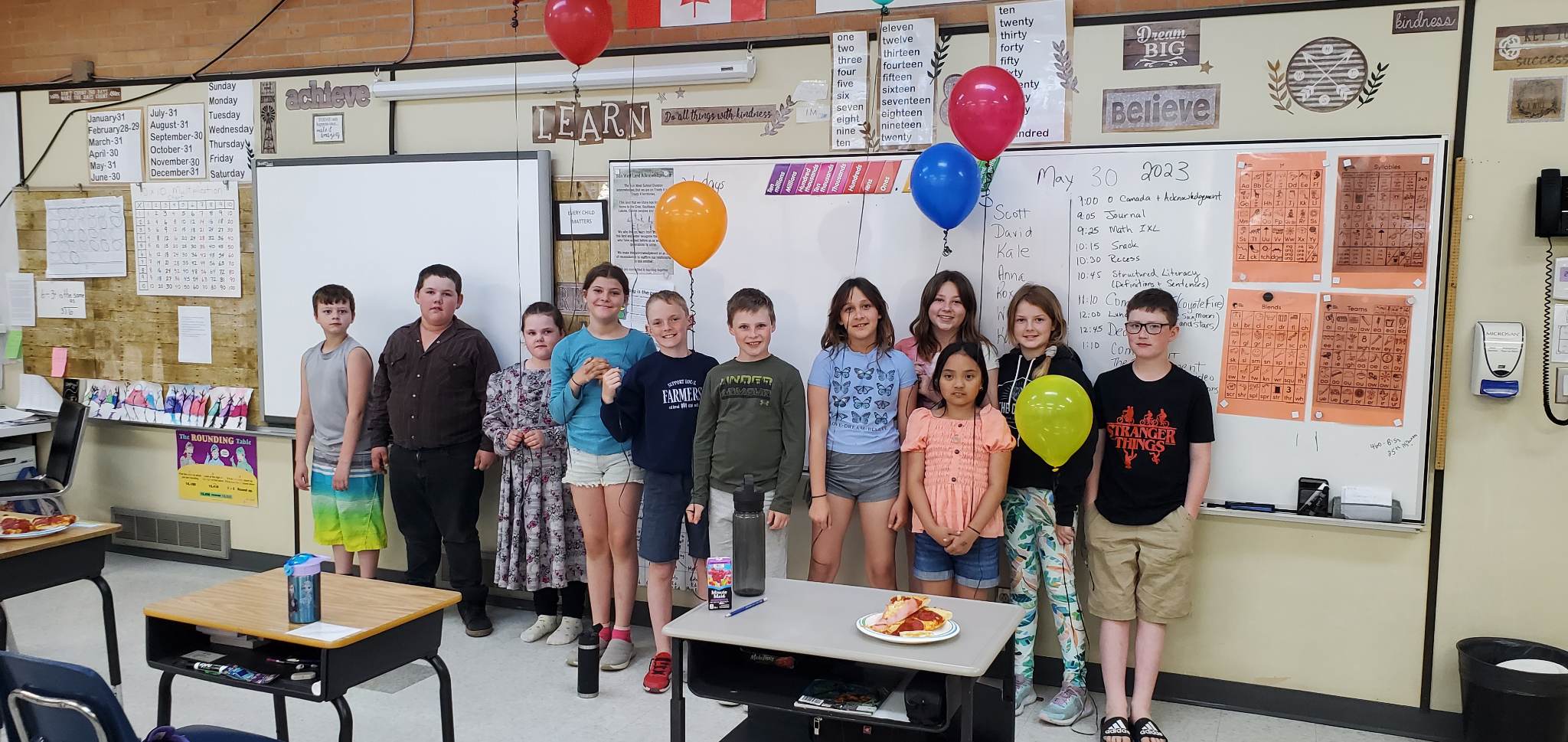 D'Arcy grade 6's earn Classroom of the Month West
